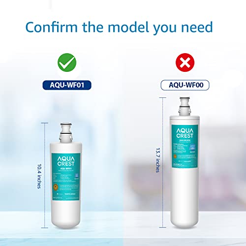 AQUA CREST 3US-AF01 Under Sink Water Filter, Replacement for Standard Filtrete® 3US-AF01, 3US-AS01, Aqua-Pure AP Easy C-CS-FF, WHCF-SRC, WHCF-SUFC, WHCF-SUF, NSF/ANSI 42 Certified, Pack of 3