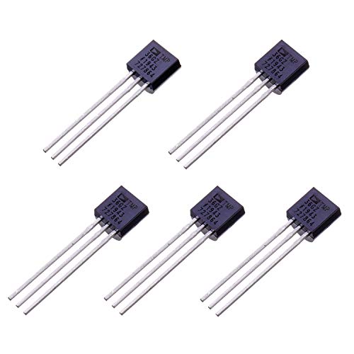 BOJACK TMP36 Temperature Sensors 3 Pin TMP36GZ High Precision Celsius Temperature Sensor (Pack of 5 Pcs)