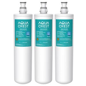 aqua crest 3us-pf01 under sink water filter, nsf/ansi 42 certified replacement for advanced filtrete 3us-pf01, 3us-max-f01h, delta rp78702, manitowoc k-00337, k-00338 water filter, 3 pack, no.aqu-wf00