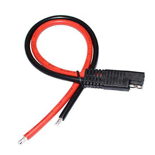 LINGYU 10AWG SAE Quick Connector Disconnect Plug (2 Pack) SAE Automotive Extension Cable, Solar Panel - 1ft/30cm