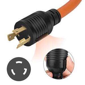 Cleyean Nema L5-30P to L14-30R Adapter Power Cord, L5-30 Male Generator Male to L14-30 Transfer Switch Female Adapter, 30Amp STW 10AWG 1.5FT