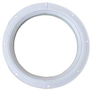 shed round window 18" white tempered glass