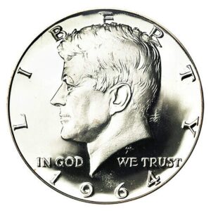 1964 p, d kennedy half dollar 90% silver 2 coin set half dollar seller uncirculated