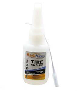 powerhobby premium blend rc ca tire glue w/tip medium 0.75oz
