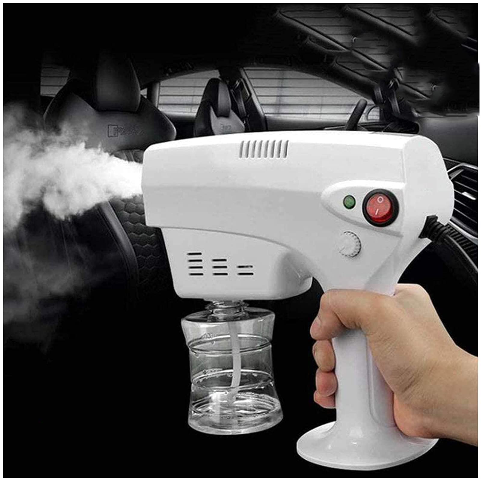 Electric ULV Sprayer Portable Fogger Machine - Nano Steam Gun Spray Machine with Blue Light - for Hospital School,Disinfection,Humidification and Cleaning