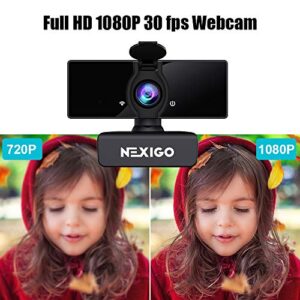 NexiGo N660 1080P Business Webcam, Dual Microphone & Privacy Cover, USB FHD Web Computer Camera, Plug and Play, for Zoom/Skype/Teams/Webex, Laptop MAC PC Desktop