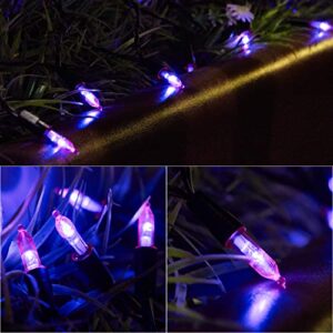 Twinkle Star 50 LED Battery Operated Halloween Lights 16 ft Mini String Lights, Waterproof Tree Lights with 8 Lighting Modes, Indoor Outdoor Patio Garden Party Wedding Decorations, Purple