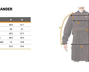 Waylander OTTAR Leather Welding Shop Apron for Men; Long Heavy Duty Work Apron