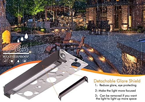 CLOUDY BAY [6 Pack] 7 Inch 12V-15 VAC/DC Low Voltage Hardscape Lighting Paver Light,Retaining Wall Lights Outdoor,IP65 Waterproof, 5W 2700K Soft White,Frost Lens Deck Step Light