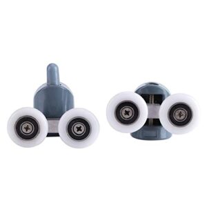 FastUU Pulleys Rollers, Low Noise Shower Door Rollers, Easy Clean Door Roller, Shower Cabins for Bathroom(Double Wheel)