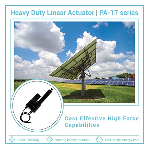 PROGRESSIVE AUTOMATIONS 24V Feedback Linear Actuator (2000 lbs. 6 in.) High Force Potentiometer. Heavy Duty. DC Electric Motor, Stainless-Steel Stroke & IP65 Protection. PA-17-6-2000-N-24VDC