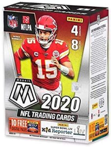 2020 panini prizm mosaic football blaster box - 32 cards/box - look for exclusive autographs or signature cards from the top rookies. look for joe burrow and tua tagovailoa rookies.