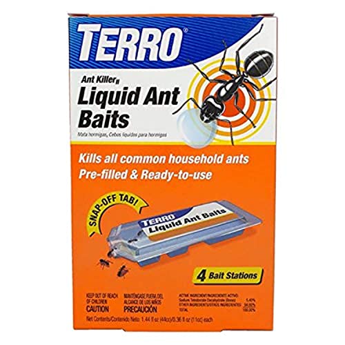 Terro T324B 4-Pack Liquid Ant Baits, Orange