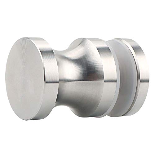 Alise Shower Glass Door Handle,Sliding Shower Doors Knob,One Sided Pull Hardware Replacement Parts for Bathroom Glass Doors,L9000-LS Solid SUS304 Stainless Steel Brushed Nickel