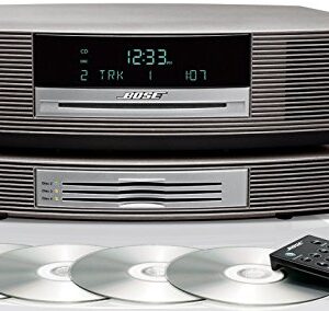 Bose Wave Music System with Multi-CD Changer - Titanium Silver, Compatible with Alexa Amazon Echo (Renewed)