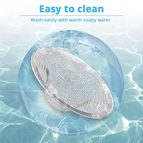 KUFUNG Sink Strainer, Basket Stainless Steel Bathroom Sink Stopper, Utility, Slop, Kitchen and Lavatory Sink Drain Strainer Hair Catcher (4.5 inch)