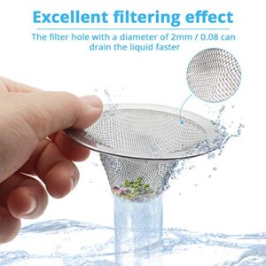 KUFUNG Sink Strainer, Basket Stainless Steel Bathroom Sink Stopper, Utility, Slop, Kitchen and Lavatory Sink Drain Strainer Hair Catcher (4.5 inch)