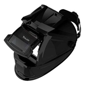 TOOLIOM Flip Up Welding Helmet 3.64 x 1.67 inch Auto Darkening Clamshell Welding Mask True Color Lift Front Welding Hood