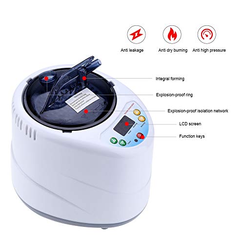 Ejoyous Sauna Steamer Machine for Home, 2L Portable Sauna Steam Generator Fumigation Machine Stainless Steel Pot with Intelligent Remote Control for Sauna Spa Tent Body Detox, US Plug