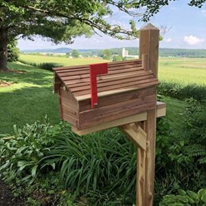 simple and beautiful cedar mailbox with metal insert | cedar chalet | made with aromatic red cedar