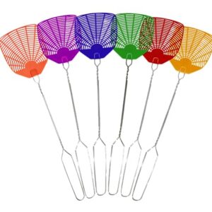 Supreme Bug & Fly Swatter 6-Pack – Braided Metal Handle 6 Pack Fly Swatters, Multi Pack Colors, – for Indoor/Outdoor – Flyswatter (21 inch- Set of 6)