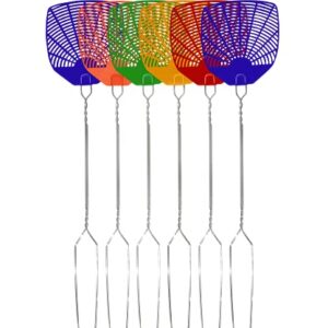 Supreme Bug & Fly Swatter 6-Pack – Braided Metal Handle 6 Pack Fly Swatters, Multi Pack Colors, – for Indoor/Outdoor – Flyswatter (21 inch- Set of 6)