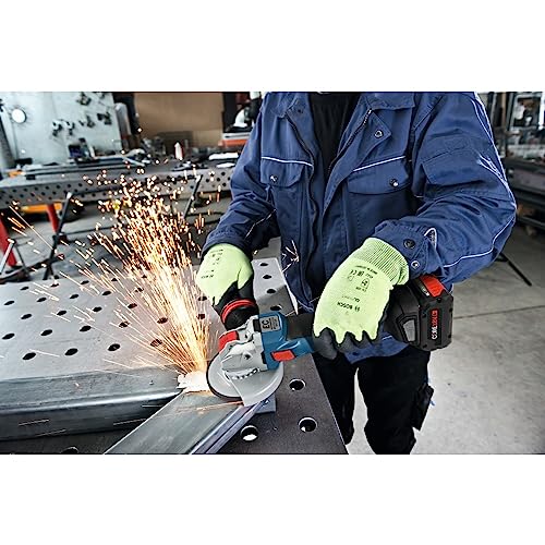 BOSCH GWX18V-50PCB14 18V X-LOCK Brushless Connected-Ready 4-1/2 In. – 5 In. Angle Grinder Kit with (1) CORE18V® 8 Ah High Power Battery,Black