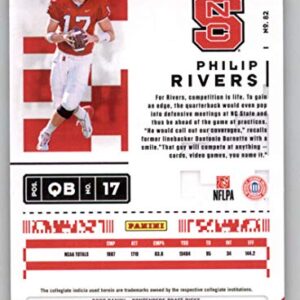 2020 Panini Contenders Draft Season Ticket #82 Philip Rivers NC State Wolfpack Football Trading Card