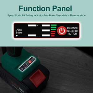 Kinswood Cordless Impact Wrench, 1/2 Chuck Impact Driver/Drill/Screws with 3100RPM Variable Speed, Torque 320 ft-lbs,20v 2xLithium-Ion 3.0AH Battery Pack Safety Lock Design