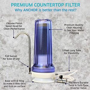 Anchor AF-3500 5-Stage Alkaline Counter Top Water Filter System (Clear)