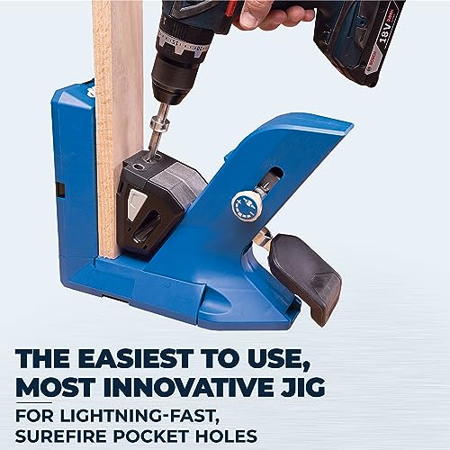 Kreg KPHJ720 Pocket-Hole Jig 720 - Durable Kreg Pocket-Hole Jig - Easy Clamping & Adjusting - For Materials 1/2" to 1 1/2" Thick