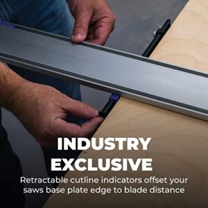 Kreg KMA4700-E Straight Edge Guide XL - 8 Ft - For Circular Saw - For Cross Cut & Rip Cut - Aluminum Guide Rails - Carpentry Tools & Accessories