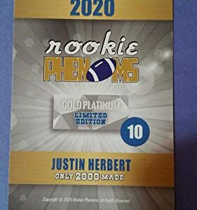 Justin Herbert 2020 Rookie Card Gold Platinum Only 2,000 made LA Chargers