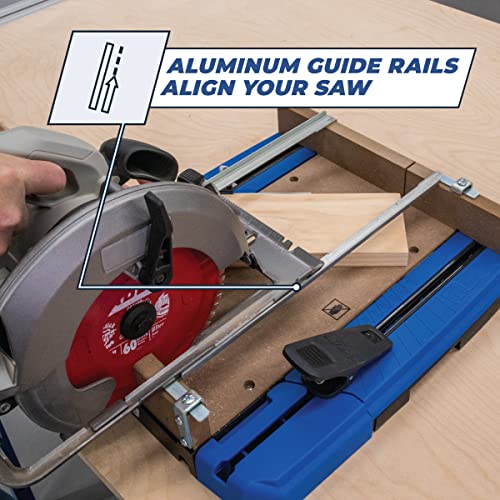 Kreg KMA4100 Crosscut Station - For Miter Saw Results - Variable Circular Saw Guide - Portable Crosscut Station - Carpentry Tools & Accessories