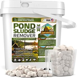 pond sludge remover – 5 pounds beneficial pond bacteria & enzyme treatment - 100% natural muck digester – safe for all aquatic life and recreation - made in the usa