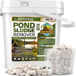 Pond Sludge Remover – 5 Pounds Beneficial Pond Bacteria & Enzyme Treatment - 100% Natural Muck Digester – Safe for All Aquatic Life and Recreation - Made in The USA