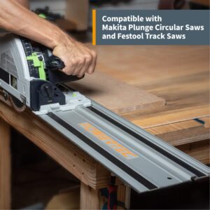 POWERTEC 71550 110" Track Saw Guide Rail Kit for Makita or Festool Track Saw| Includes 2x55 Guide Rails/Protective Guide Rail Bag/Rail Connectors