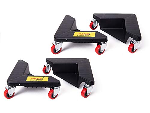 Pake Handling Tools - Furniture Corner Mover 3 Wheel Dolly- Low Profile Wheel Dollies Set of 4-880 lb. Load Capacity