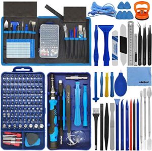 ogodeal 155 in 1 precision screwdriver set professional electronic repair tool kit for computer, eyeglasses, iphone, laptop, pc, tablet,ps3,ps4,xbox,macbook,camera,watch,toy,jewelers,drone blue
