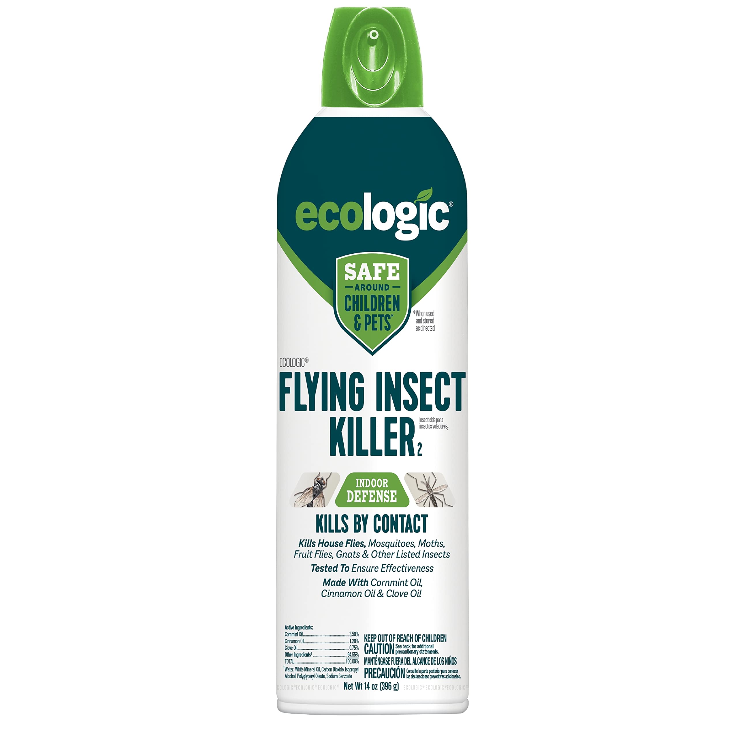 Ecologic Flying Insect Killer, Kills Fruit Flies, Mosquitos, Gnats and Other Insects, (Aerosol Spray) 14 fl Ounce