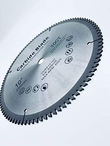 VORTEX DIAMOND VAB 10 Inch 100 Teeth TCT Non-Ferrous Metal Circular Saw Blade with 5/8" Arbor (10 Inch 100 Teeth)