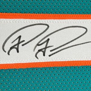 Framed Autographed/Signed Tua Tagovailoa 33x42 Miami Teal Football Jersey Beckett BAS COA