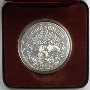 1980 CA Canada Arctic Territories Silver Dollar in Original Box $1 Specimen