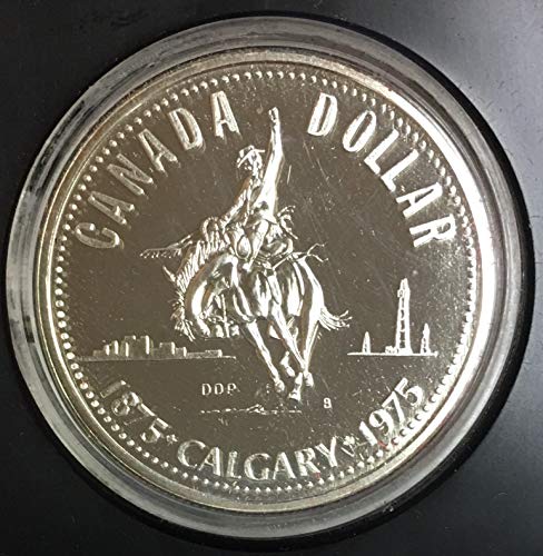1975 CA Canada Calgary Silver Dollar in Original Box $1 Specimen