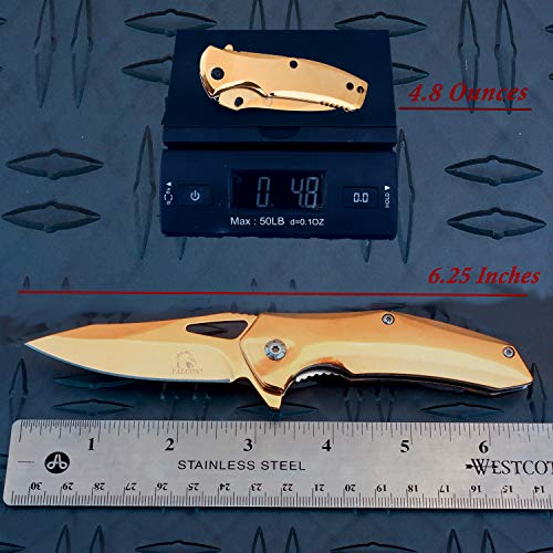 Falcon KS33407 6.5" in. Multicolor Folding Pocket Knive with 2" Clip Point Blade for Outdoor, Tactical, Survival and EDC