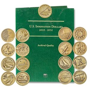 2018 D - 2023 D Mint First 21 Coins of American Innovation Dollars in U.S. Innovation Dollar Folder - Holds 57 Coins Dollar Seller Uncirculated