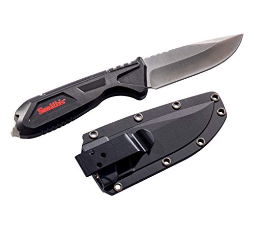 Smith's 51243 EdgeWork-Site Fixed Blade Knife, Black