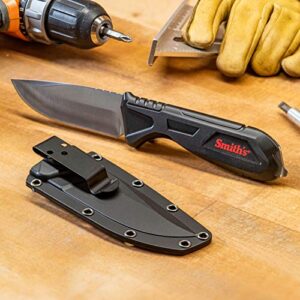 Smith's 51243 EdgeWork-Site Fixed Blade Knife, Black