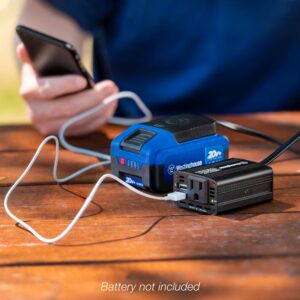 Westinghouse Outdoor Power Equipment 20V Cordless Power Inverter with Dual USB Ports, Black