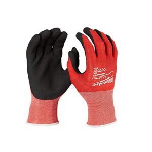 milwaukee cut 1 dipped gloves - s (12 pack)